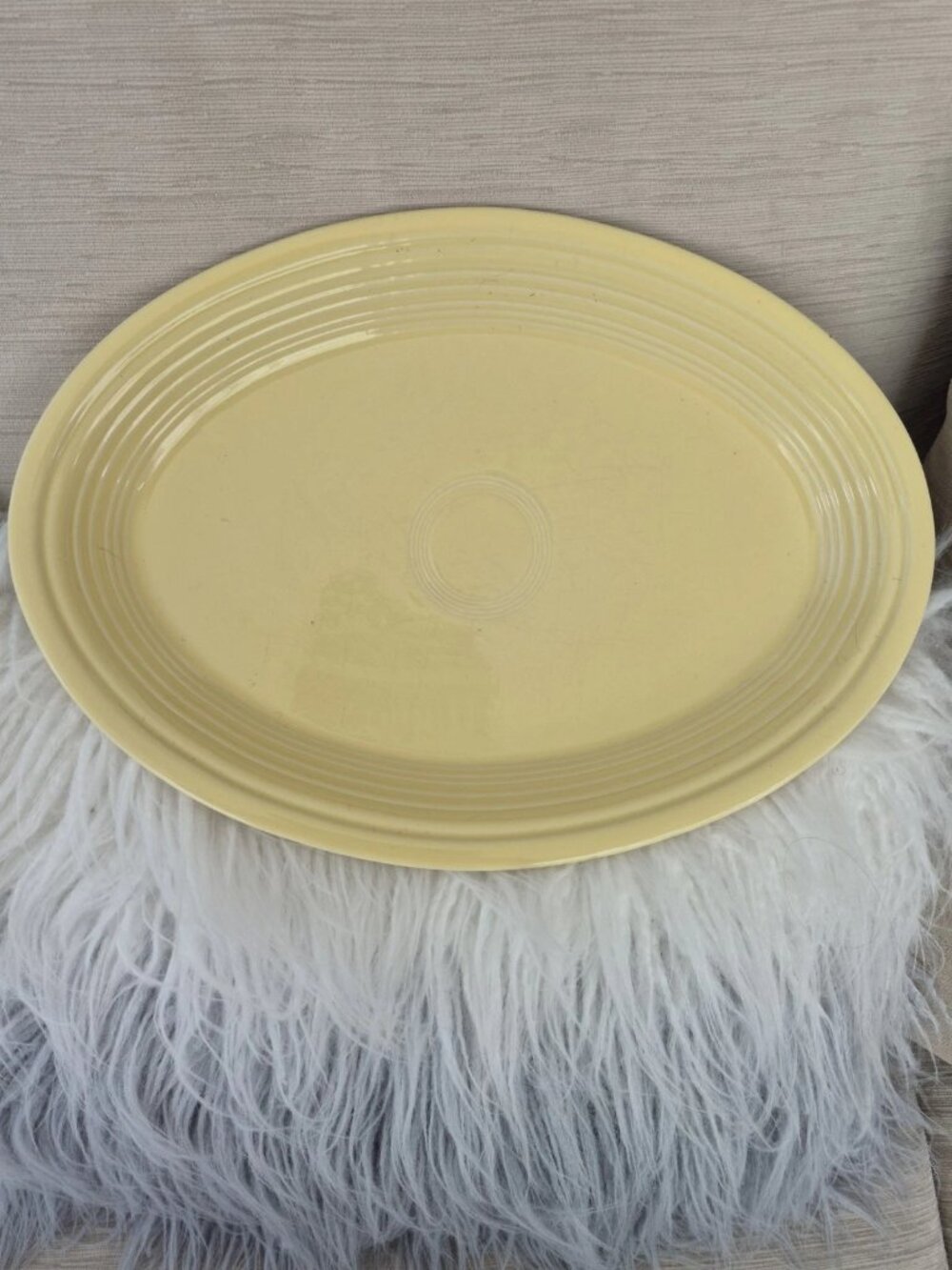 FIESTA Fiestaware yellow Oval 13.5" Serving Platter Plate
